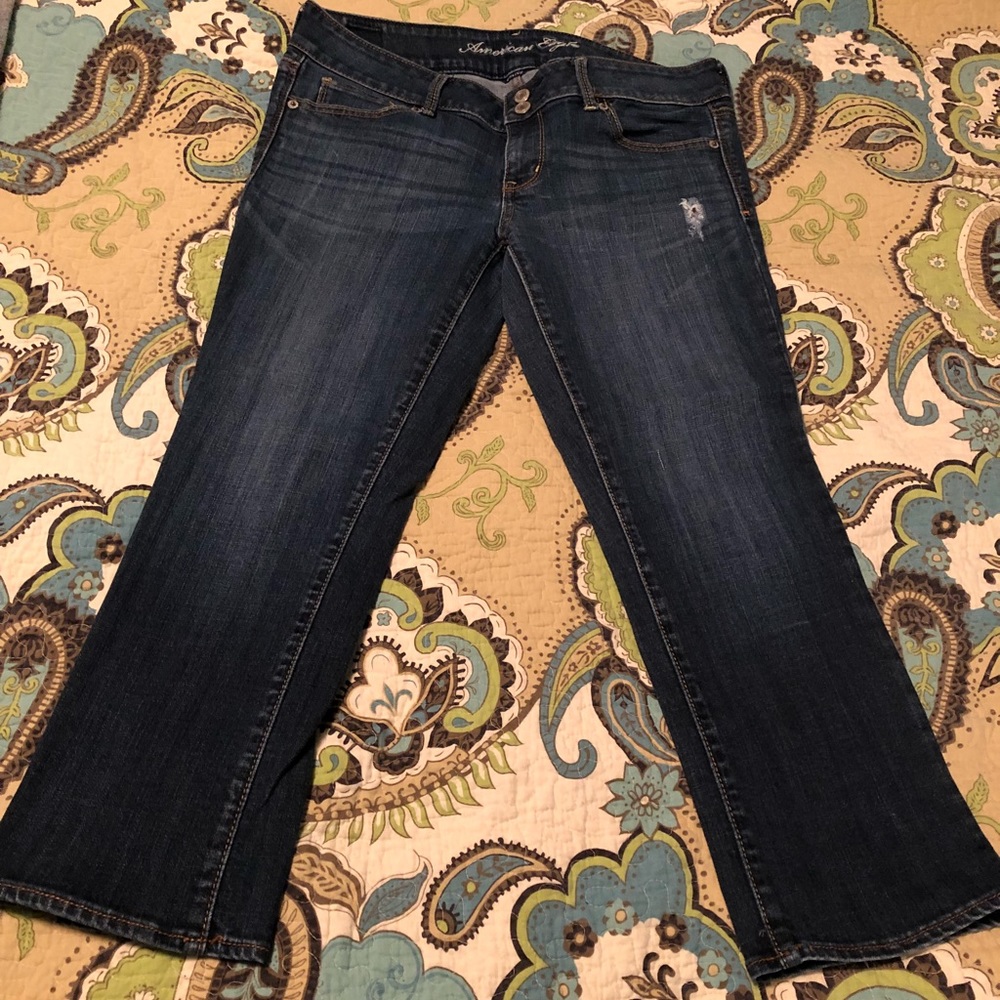 American Eagle Artist Crop jeans, dark wash